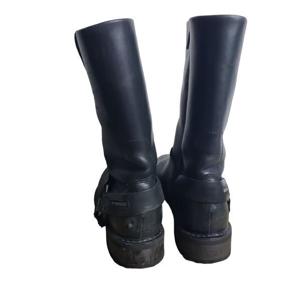 HARLEY DAVIDSON Mens Size 9.5 M Black Hustin Waterproof Motorcycle Riding Boots - Picture 9 of 15